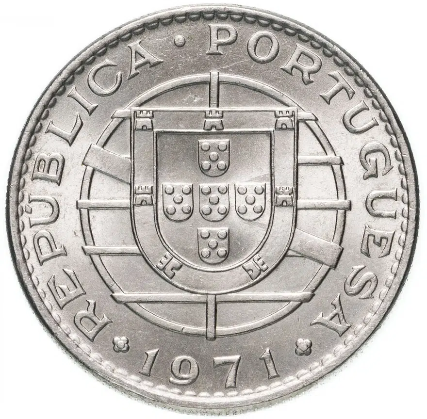 Ангола 20 эскудо 1971, реверс
