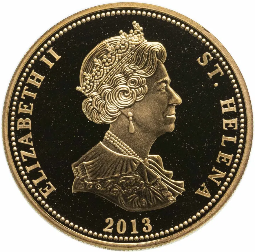 Остров Святой Елены 25 пенсов (pence) 2013  Наполеоновские войны - Трафальгарское сражение, реверс