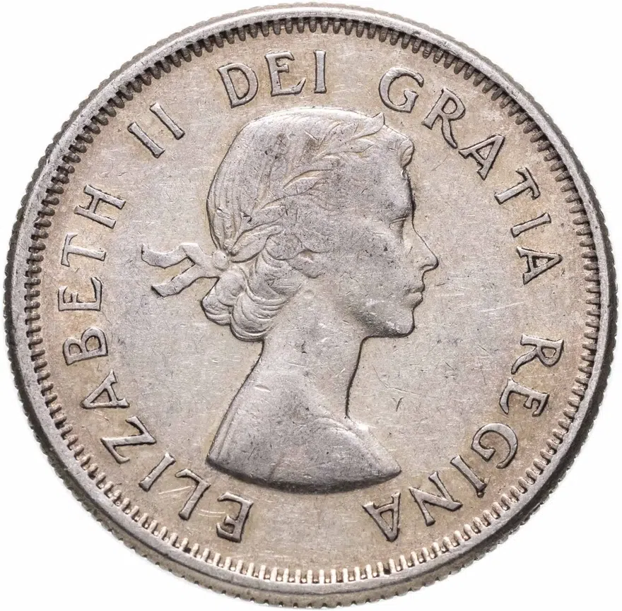 Канада 25 центов (cents) 1960, реверс