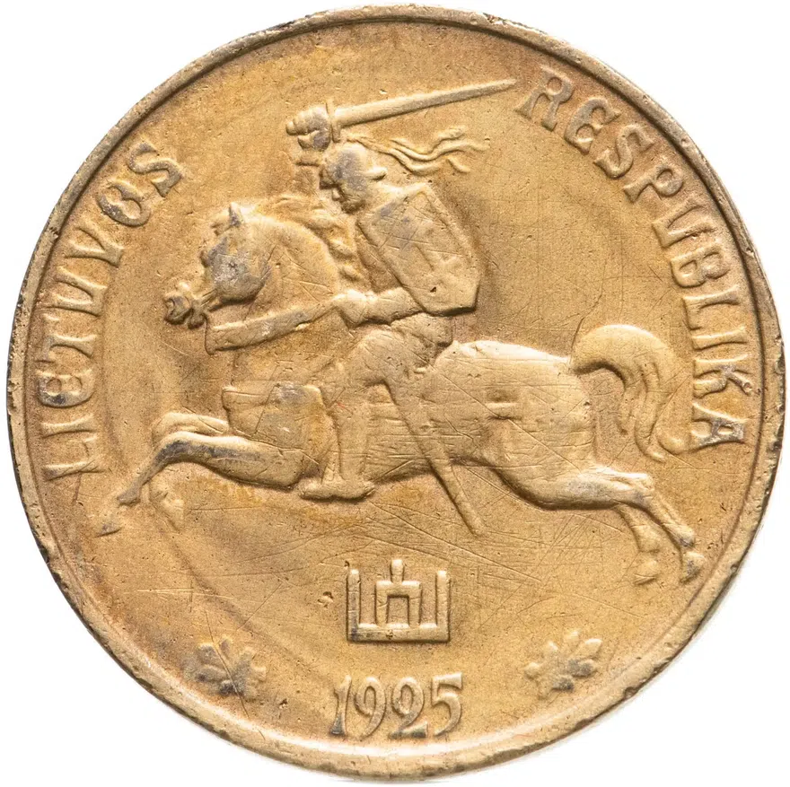 Литва 50 центов (cents) 1925, реверс