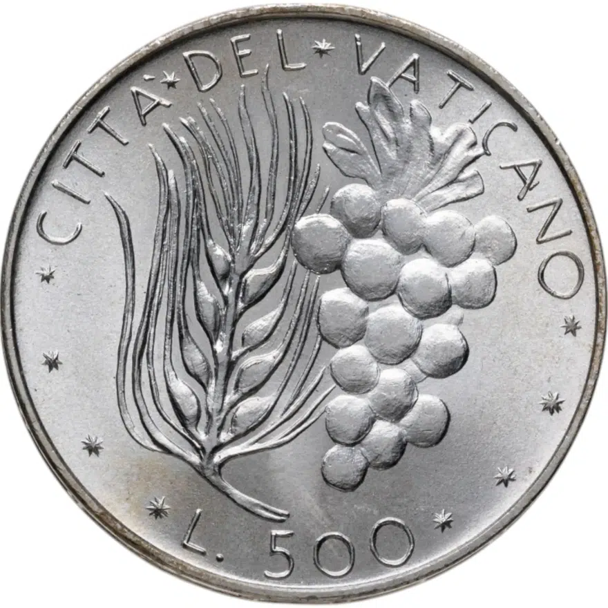 Ватикан 500 лир 1973