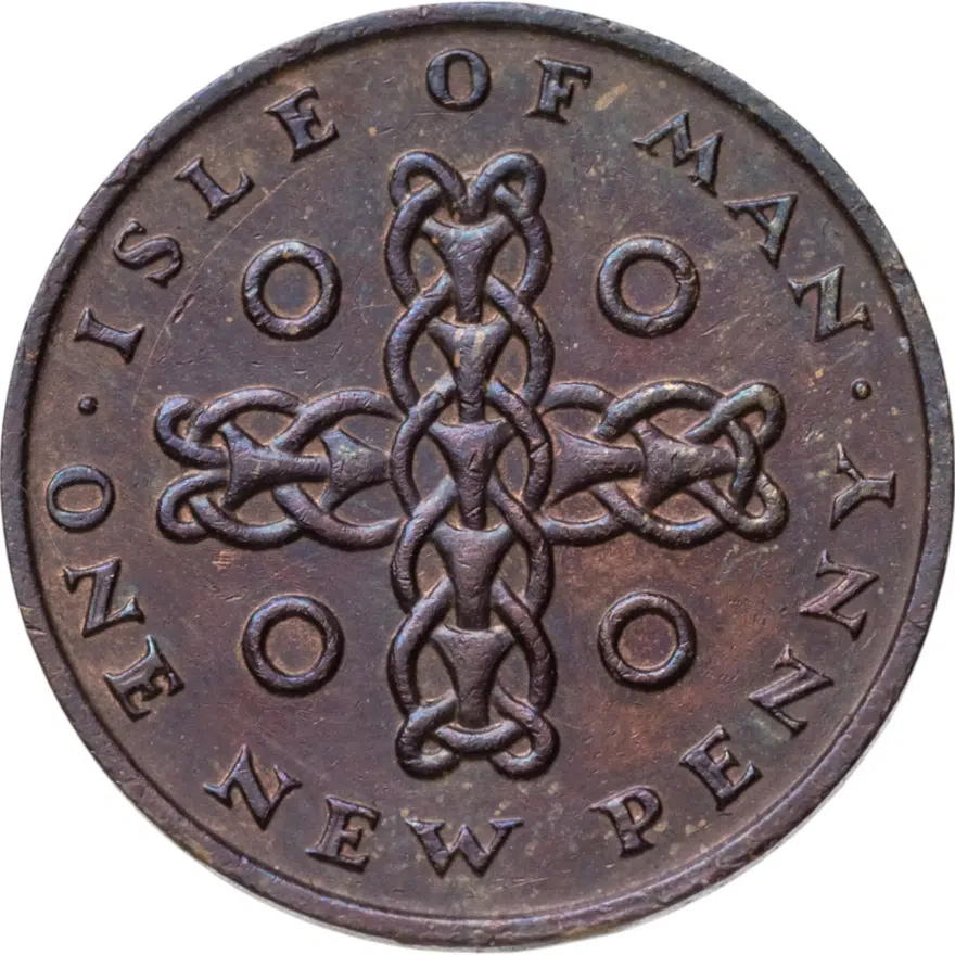 Остров Мэн 1 новый пенни (penny) 1975, реверс
