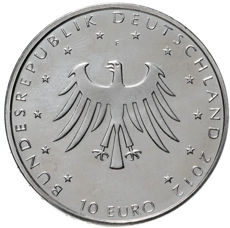 Германия 10 евро (euro) 2012  200 лет сказкам братьев Гримм, реверс