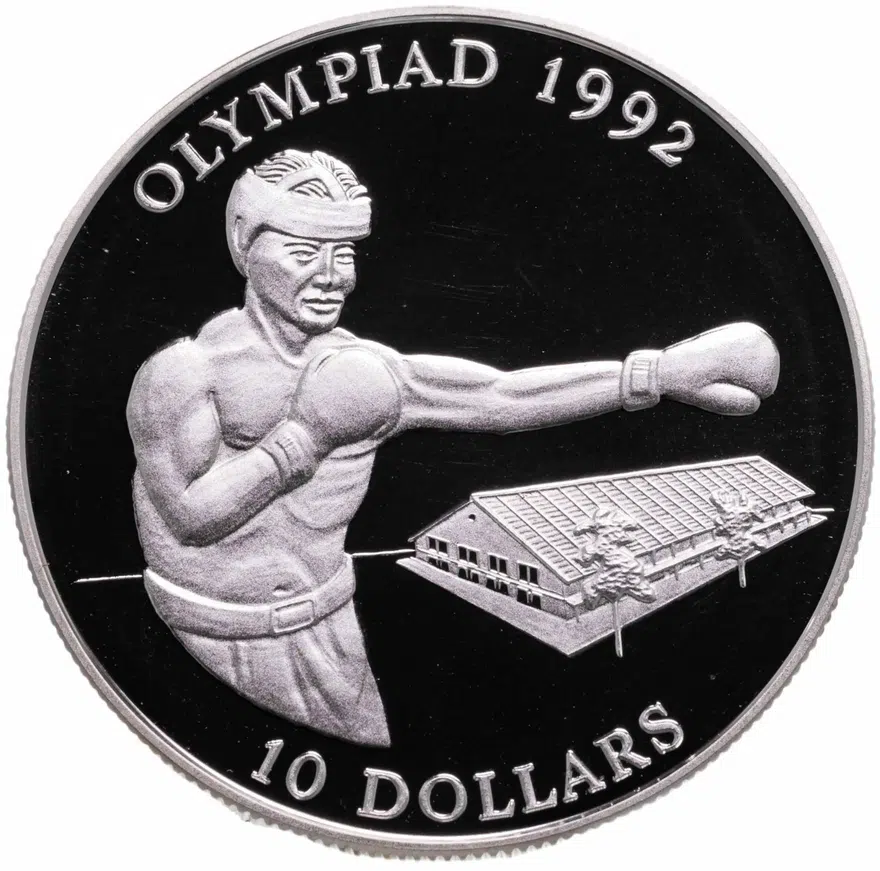 Соломоновы Острова 10 долларов (dollars) 1992  XXV Летние Олимпийские игры, Барселона 1992, аверс