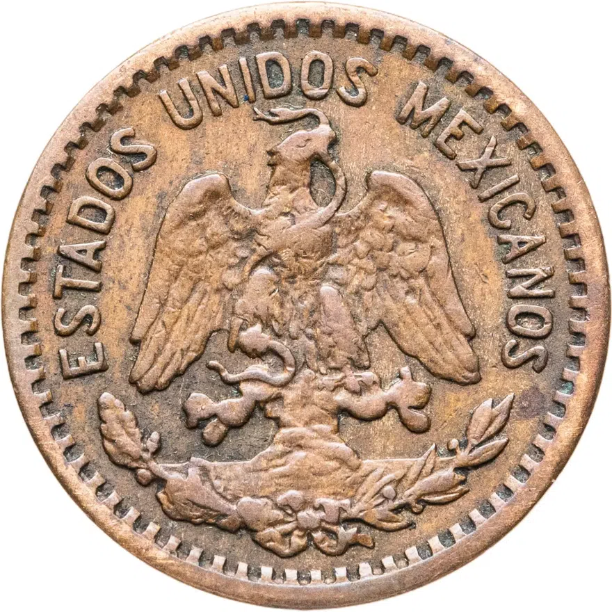 Мексика 1 сентаво (centavo) 1927, реверс