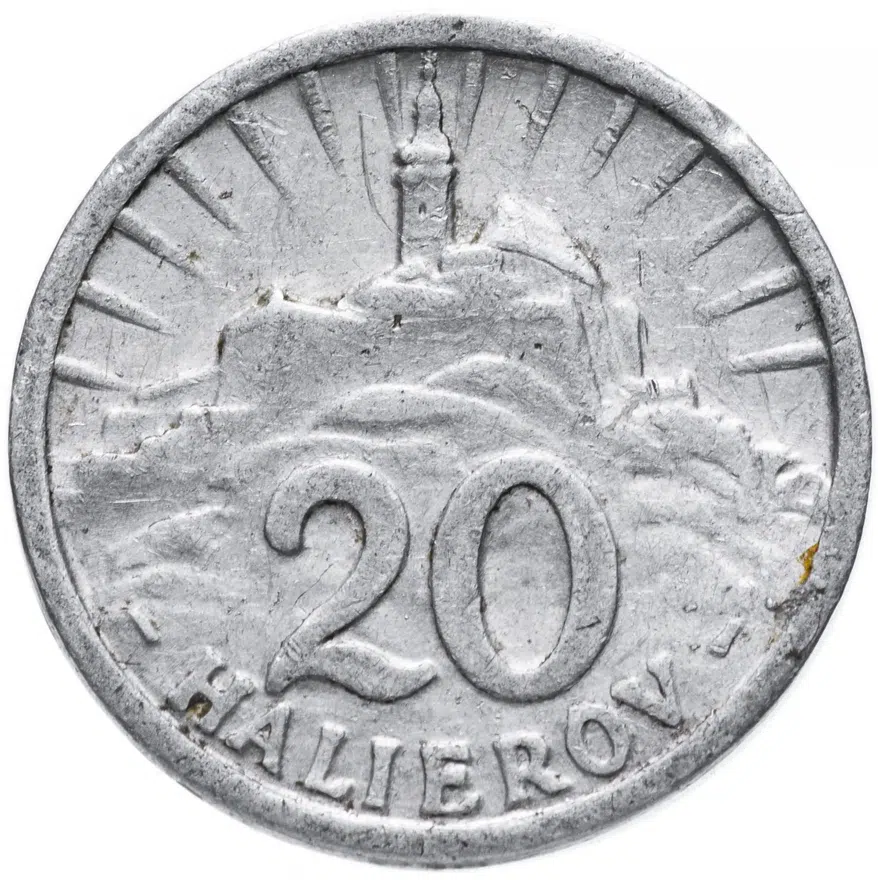 Словакия 20 геллеров (halierov) 1942