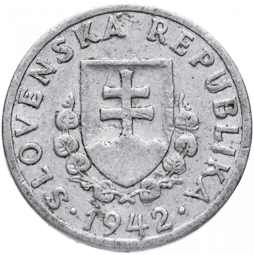 Словакия 20 геллеров (halierov) 1942, реверс