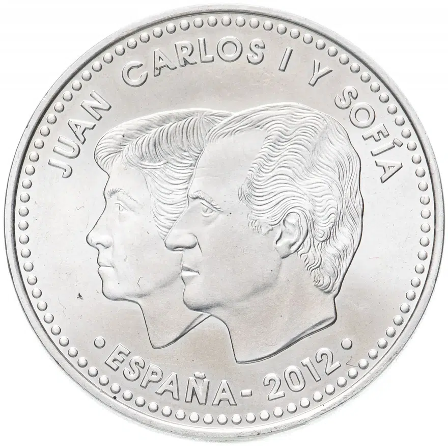 Испания 30 евро (euro) 2012 10 лет Евро, аверс
