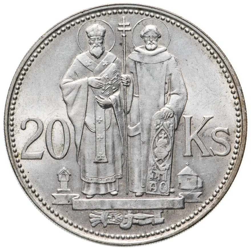 Словакия 20 крон 1941 "Кирилл и Мефодий"