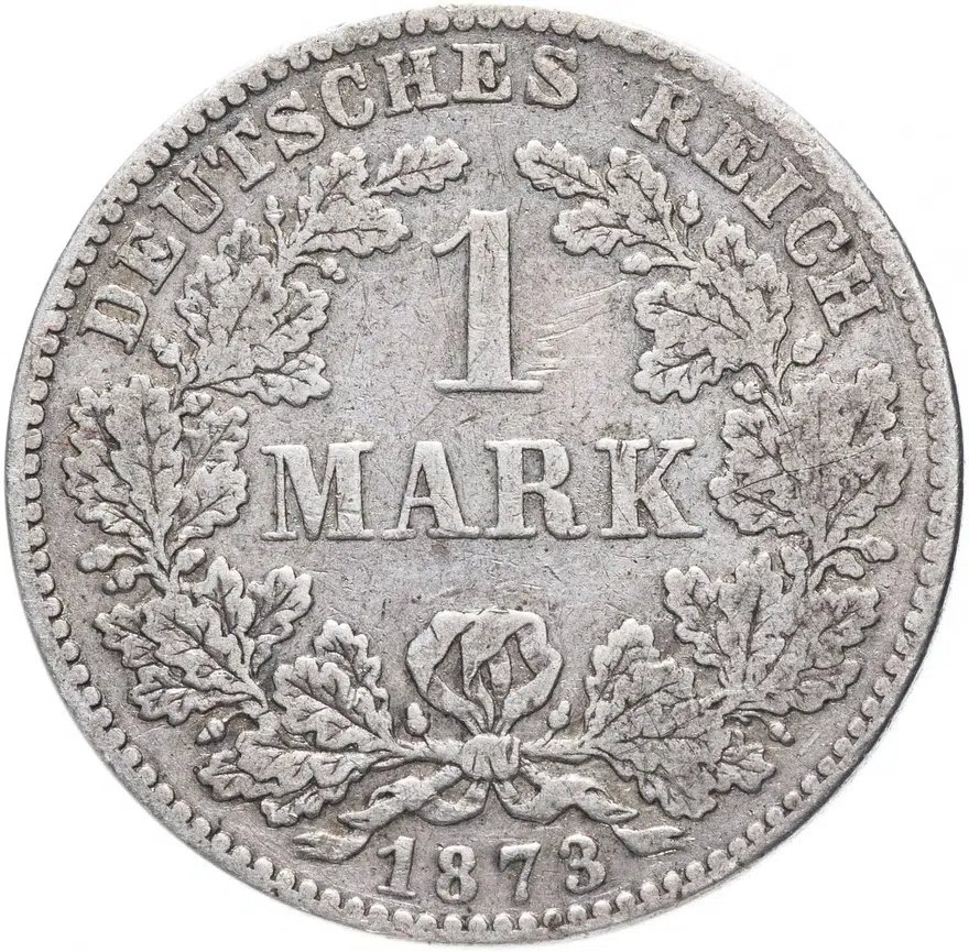 Германия 1 марка 1873 D