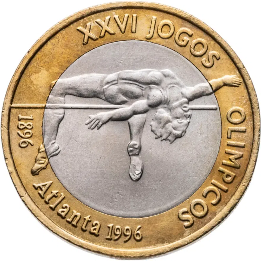 Португалия 200 эскудо (escudos) 1996 "XXVI летние Олимпийские Игры, Атланта 1996", реверс