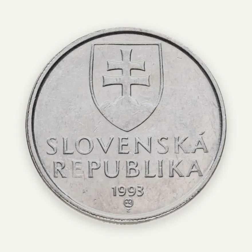 Словакия 5 крон (korun) 1993, реверс
