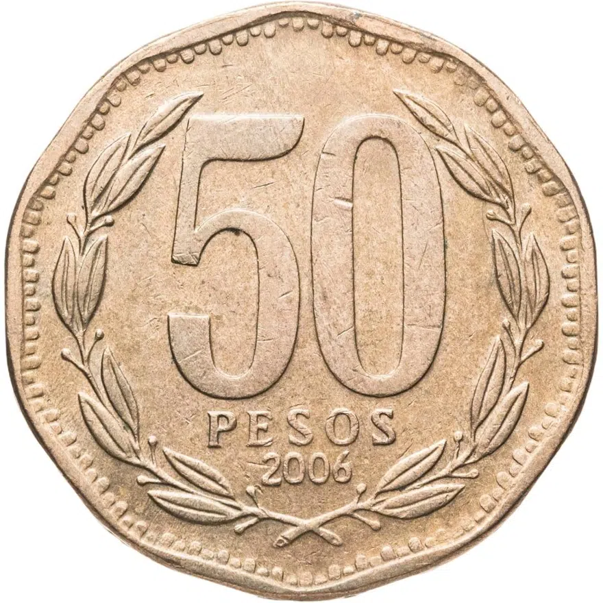 Чили 50 песо (pesos) 2006
