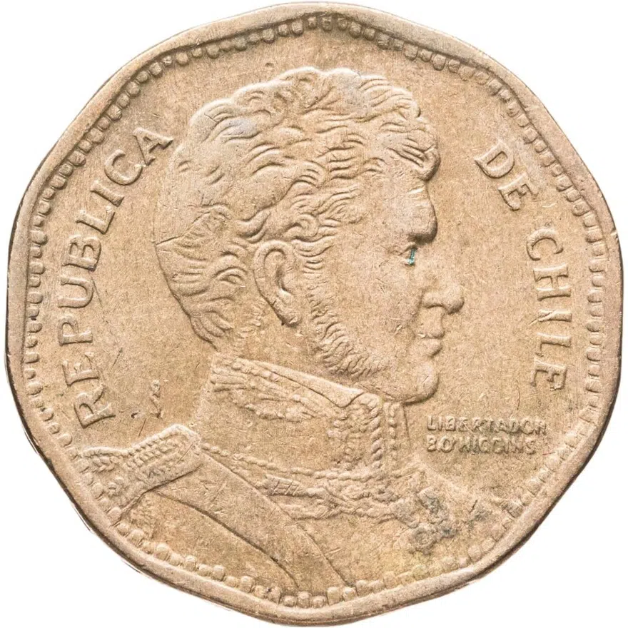 Чили 50 песо (pesos) 2006, реверс