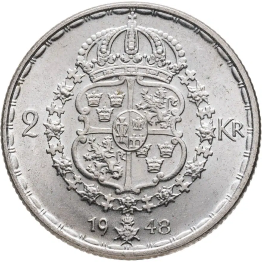 Швеция 2 кроны (kronor) 1948