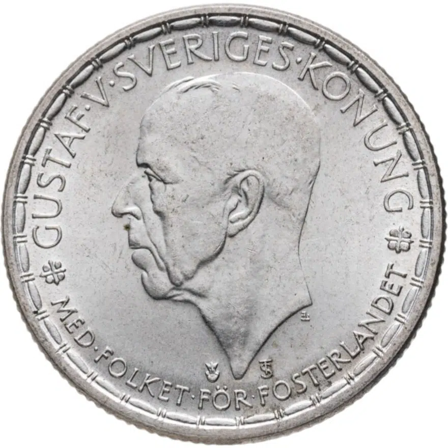 Швеция 2 кроны (kronor) 1948, реверс