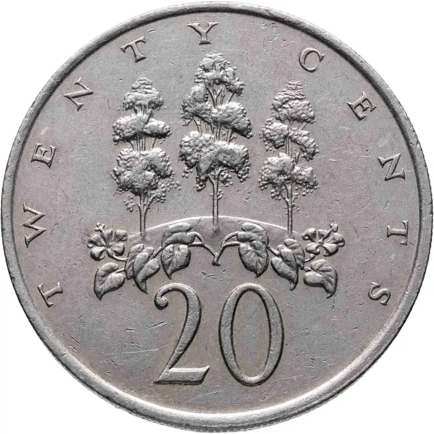 Ямайка 20 центов (cents) 1987