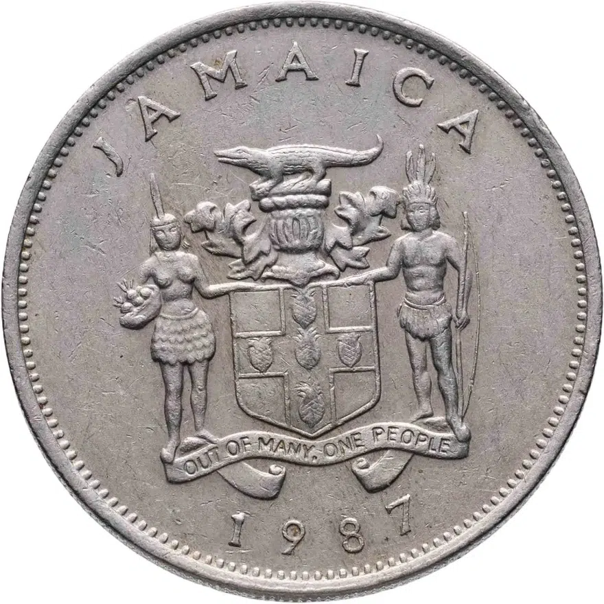 Ямайка 20 центов (cents) 1987, реверс
