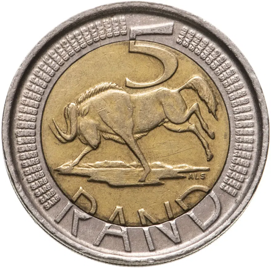 ЮАР 5 рандов (рэндов, rand) 2007