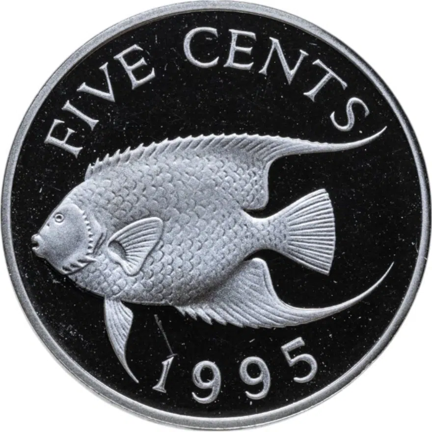 Бермудские острова 5 центов (cents) 1995 Proof, аверс