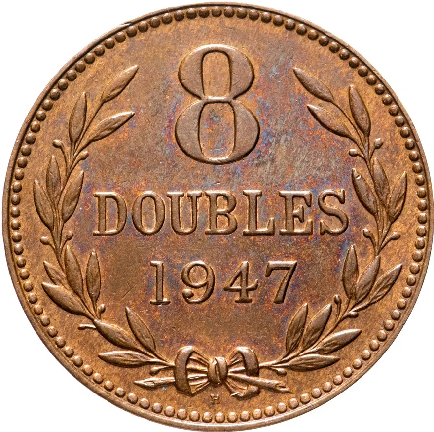 Гернси 8 дублей (doubles) 1947 H