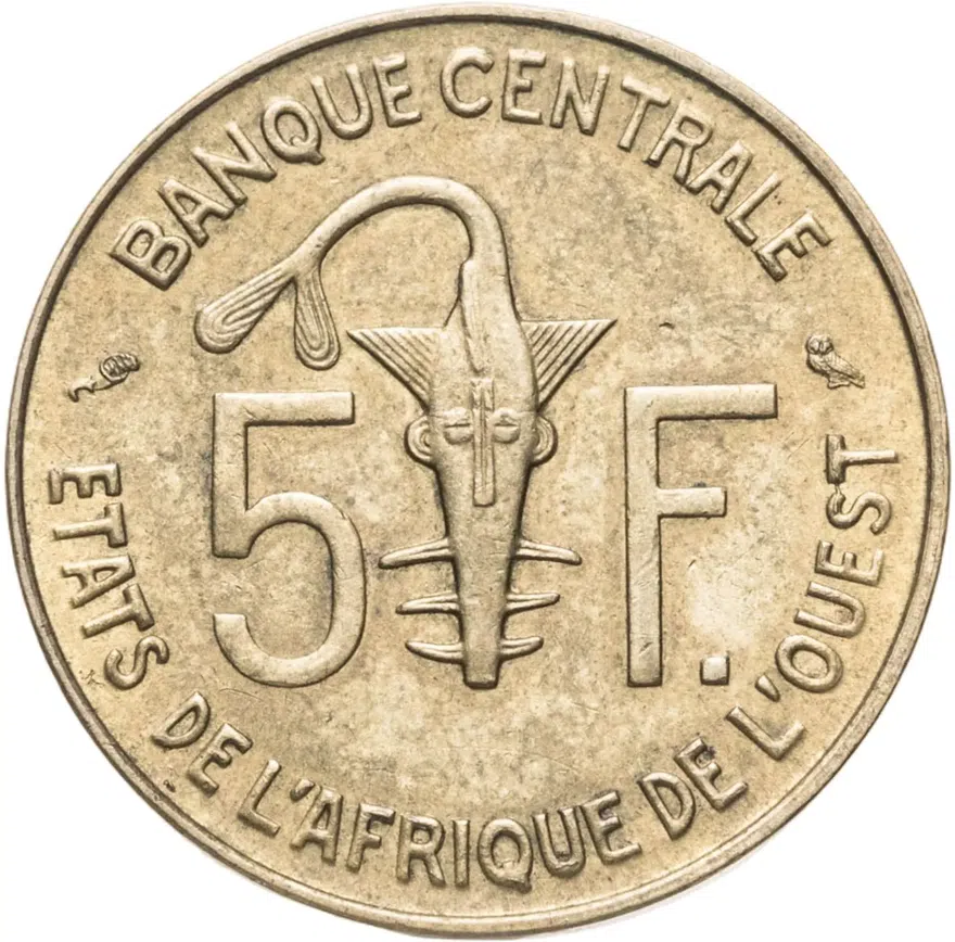 Западная Африка (BCEAO) 5 франков (francs) 1969