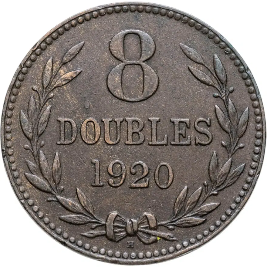 Остров Гернси 8 дублей (doubles) 1920 H