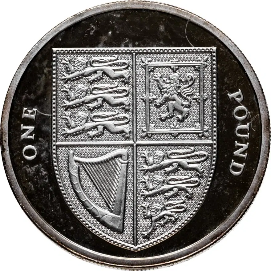 Великобритания 1 фунт (pound) 2008, аверс