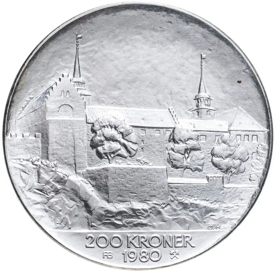 Норвегия 200 крон (kroner) 1980  35 лет освобождению