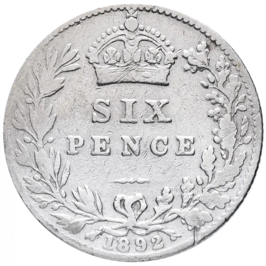 Великобритания 6 пенсов (pence) 1892