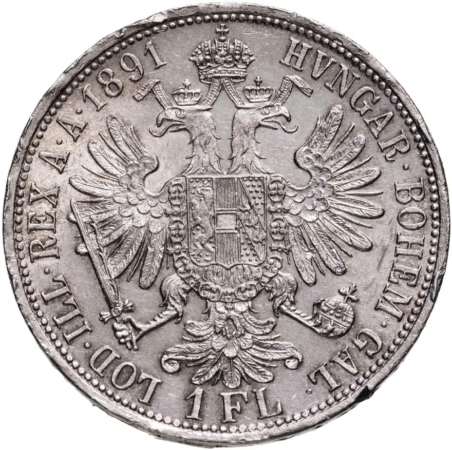 Австрия 1 флорин (florin) 1891, аверс