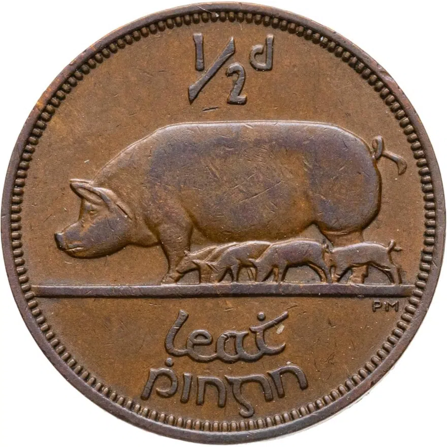 Ирландия 1/2 пенни (penny) 1953