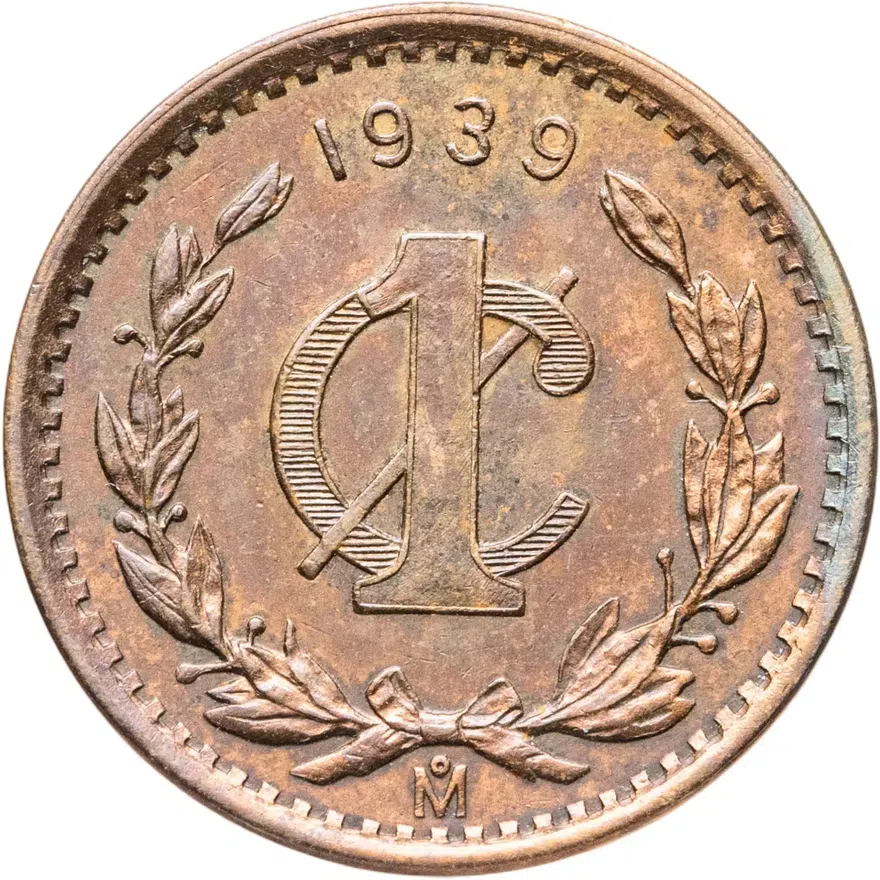Мексика 1 сентаво (centavo) 1939, аверс