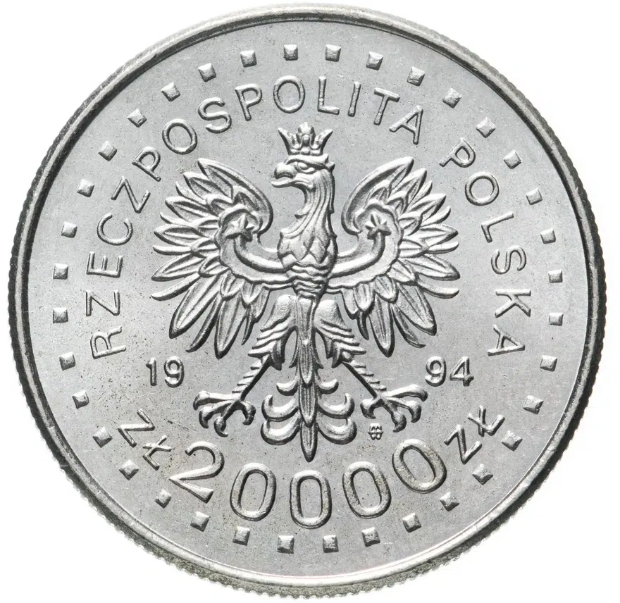 Польша 20000 злотых (zlotych) 1994 "200 лет восстания Тадеуша Костюшко", реверс