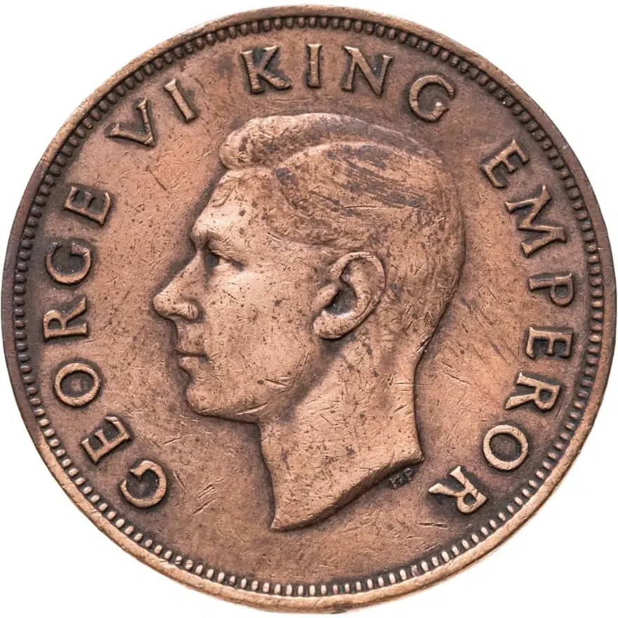 Новая Зеландия 1 пенни (penny) 1944, реверс