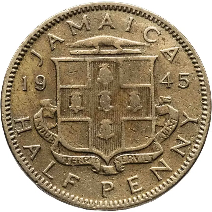 Ямайка 1/2 пенни (penny) 1945