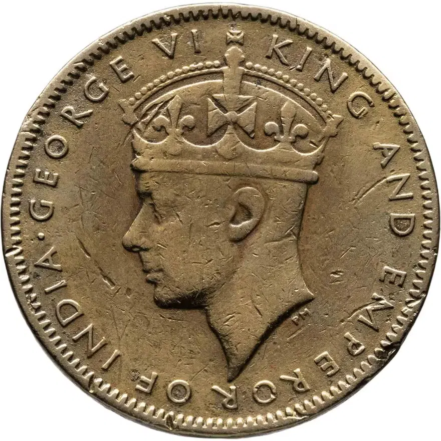 Ямайка 1/2 пенни (penny) 1945, реверс