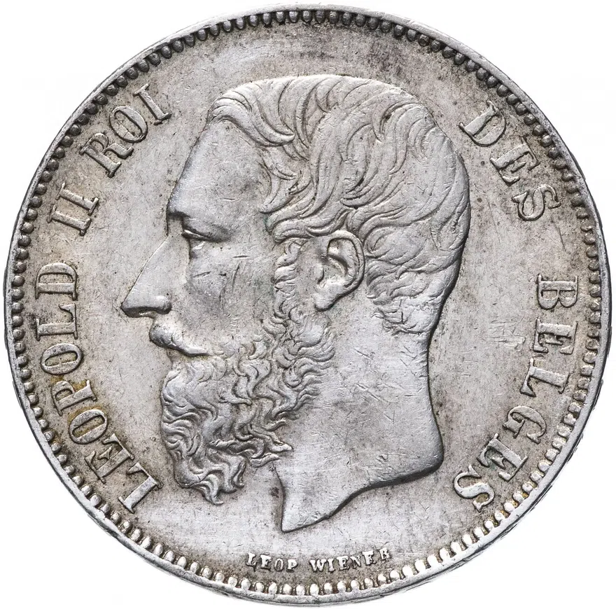 Бельгия 5 франков 1872