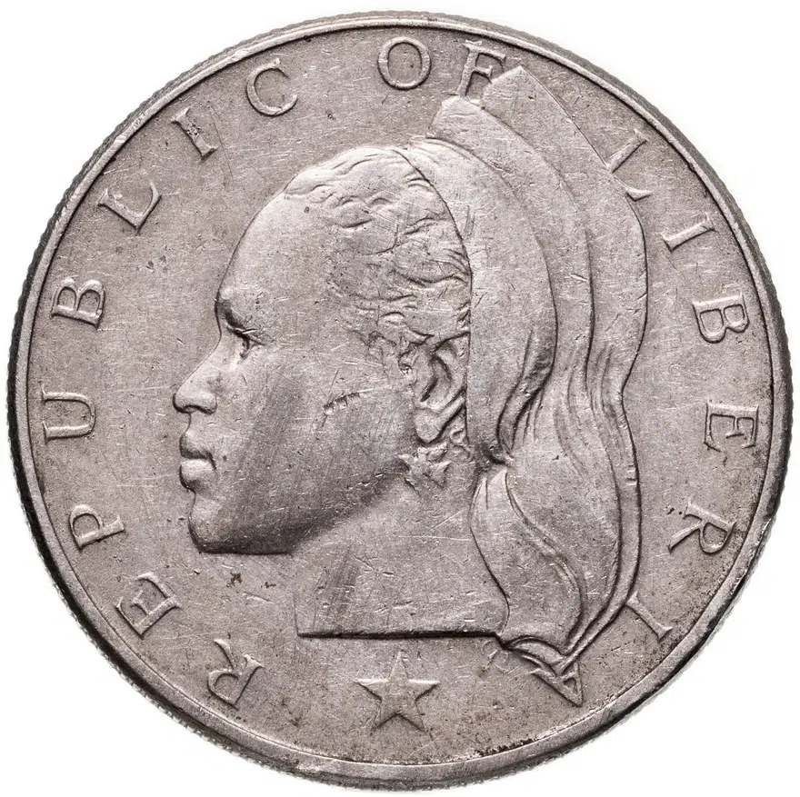 Либерия 50 центов (cents) 1973, реверс