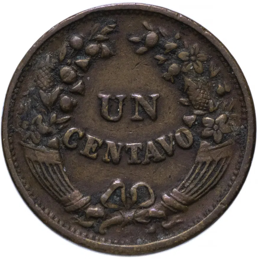 Перу 1 сентаво (centavo) 1918, реверс