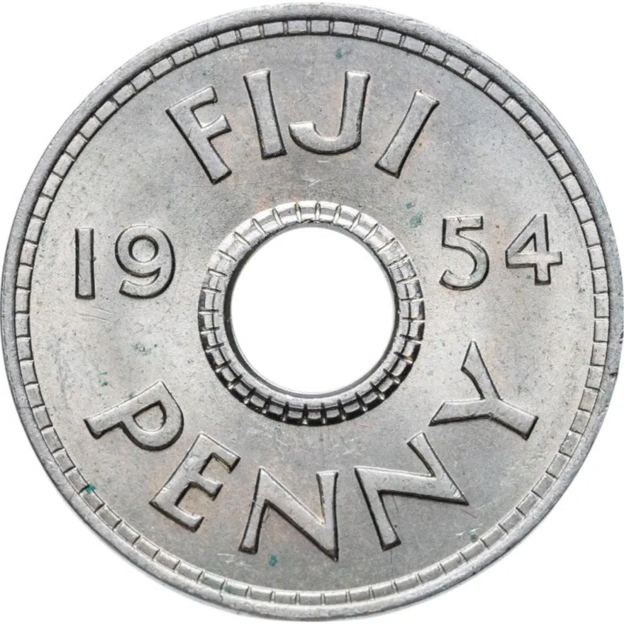 Фиджи 1 пенни (penny) 1954, реверс