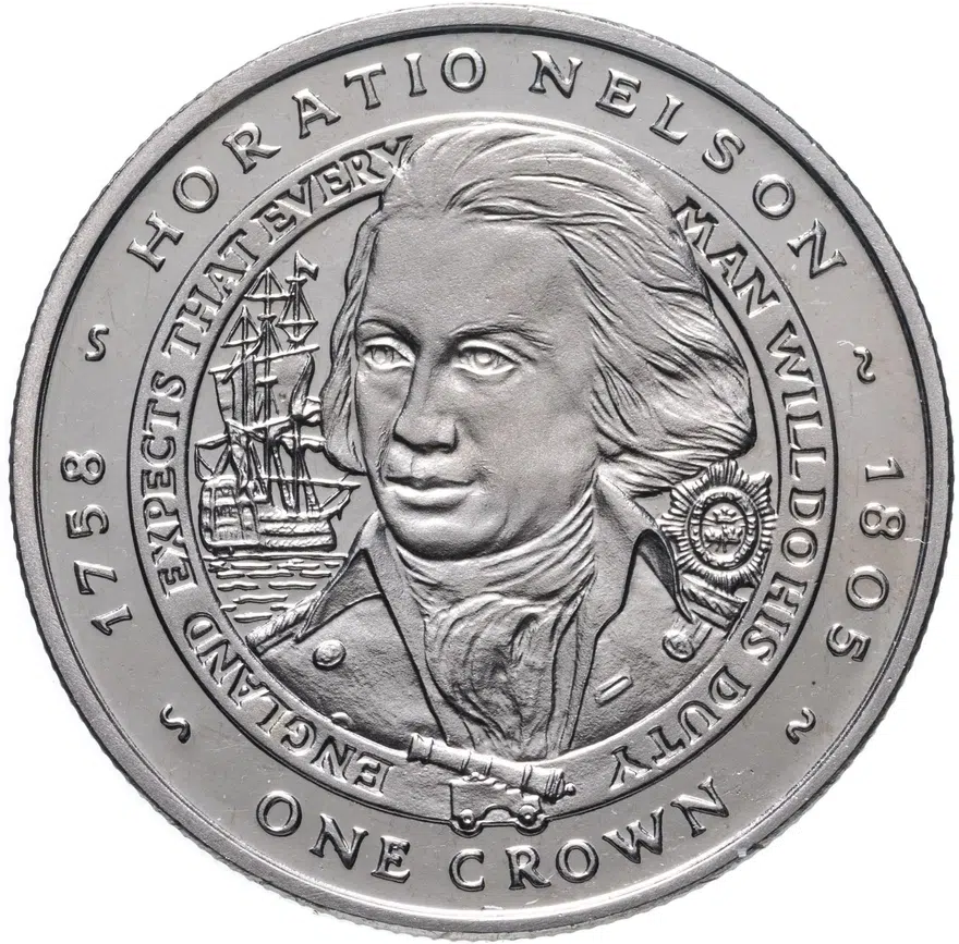 Фолклендские острова 1 крона (crown) 2006  Горацио Нельсон