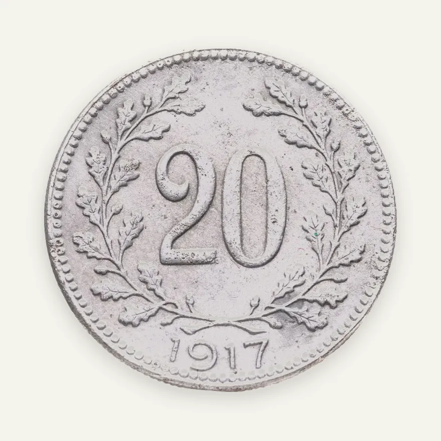 Австрия 20 геллеров (heller) 1917