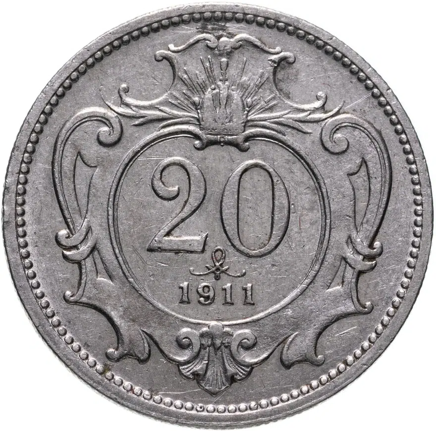 Австрия 20 геллеров (heller) 1911