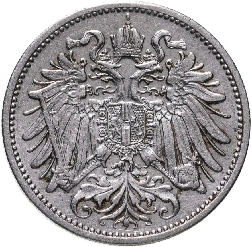 Австрия 20 геллеров (heller) 1911, реверс