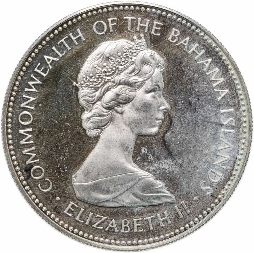 Багамы 2 доллара (dollars) 1971, реверс