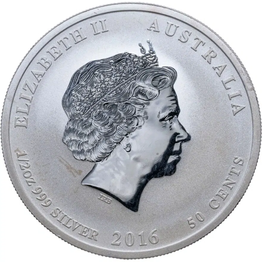 Австралия 50 центов (cents) 2016 P Year of the Monkey (год Обезьяны) в футляре, реверс