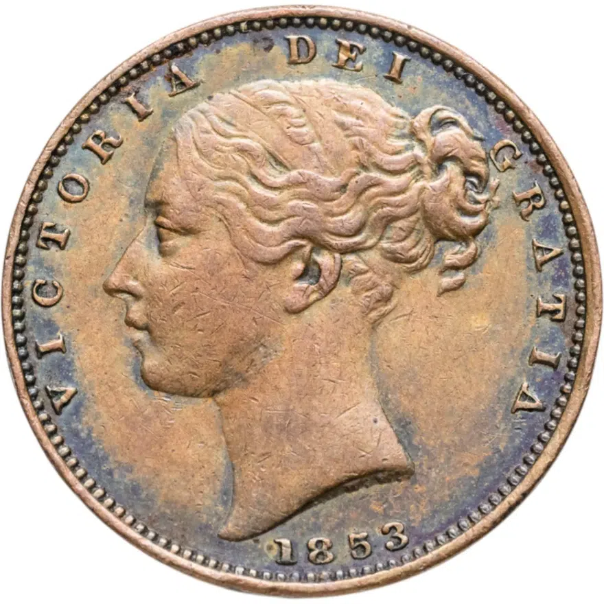 Великобритания 1 фартинг (farthing) 1853