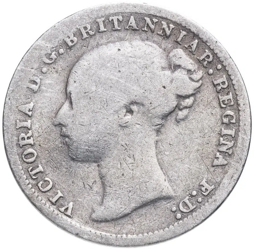 Великобритания 3 пенса (pence) 1875, реверс