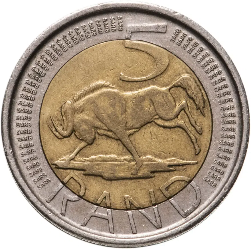 ЮАР 5 рандов (рэндов, rand) 2004